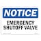 Signmission OSHA Notice, 3.5" Height, Emergency Shutoff Valve Sign, 5" X 3.5", Landscape OS-NS-D-35-L-11911 - alternate 1